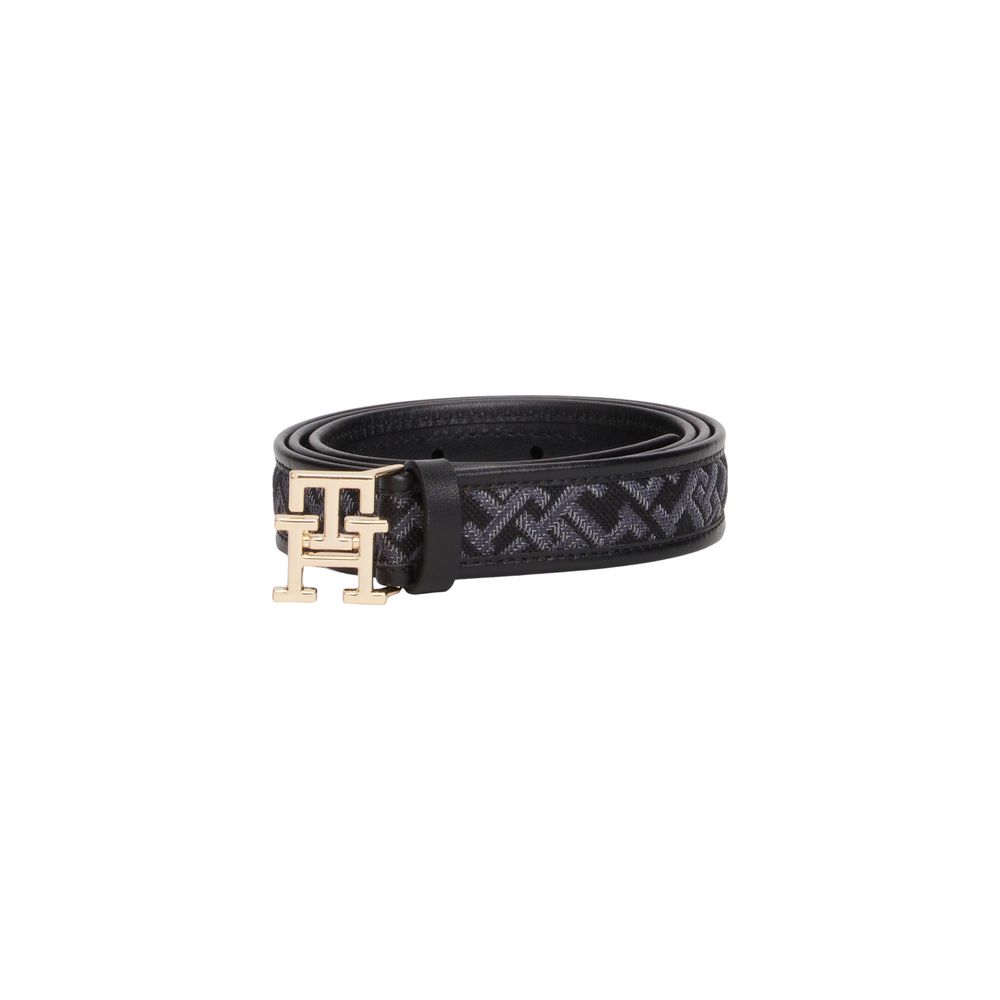 Tommy Hilfiger Schwarzer Polyester-Gürtel, schmal