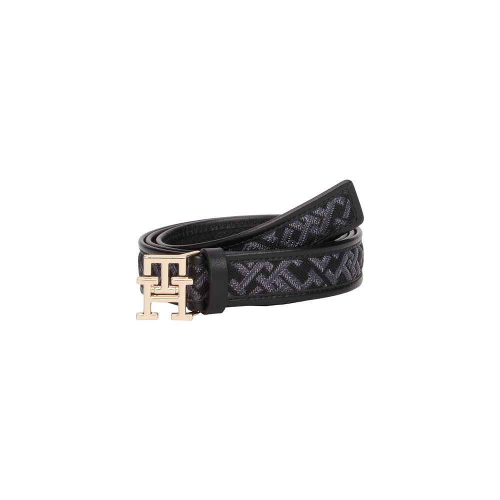 Tommy Hilfiger Schwarzer Polyester-Gürtel, schmal