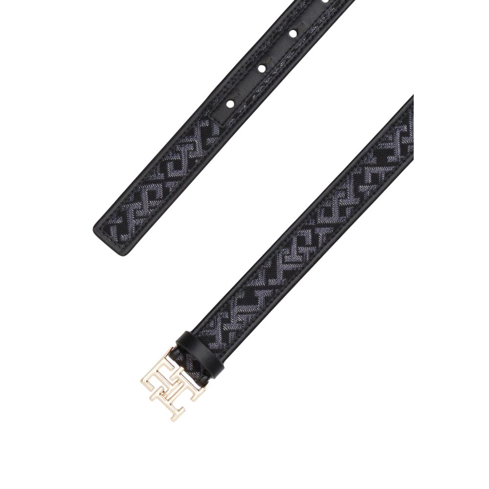 Tommy Hilfiger Schwarzer Polyester-Gürtel, schmal
