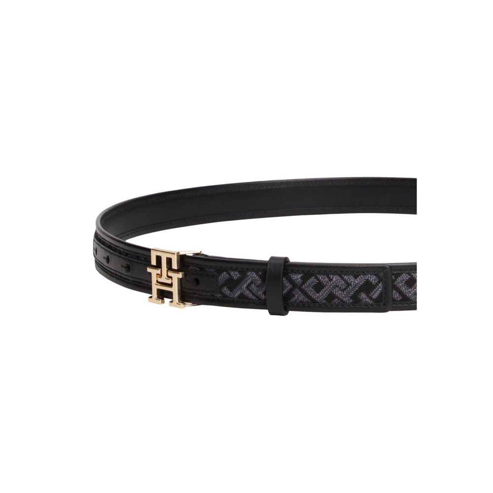 Tommy Hilfiger Schwarzer Polyester-Gürtel, schmal