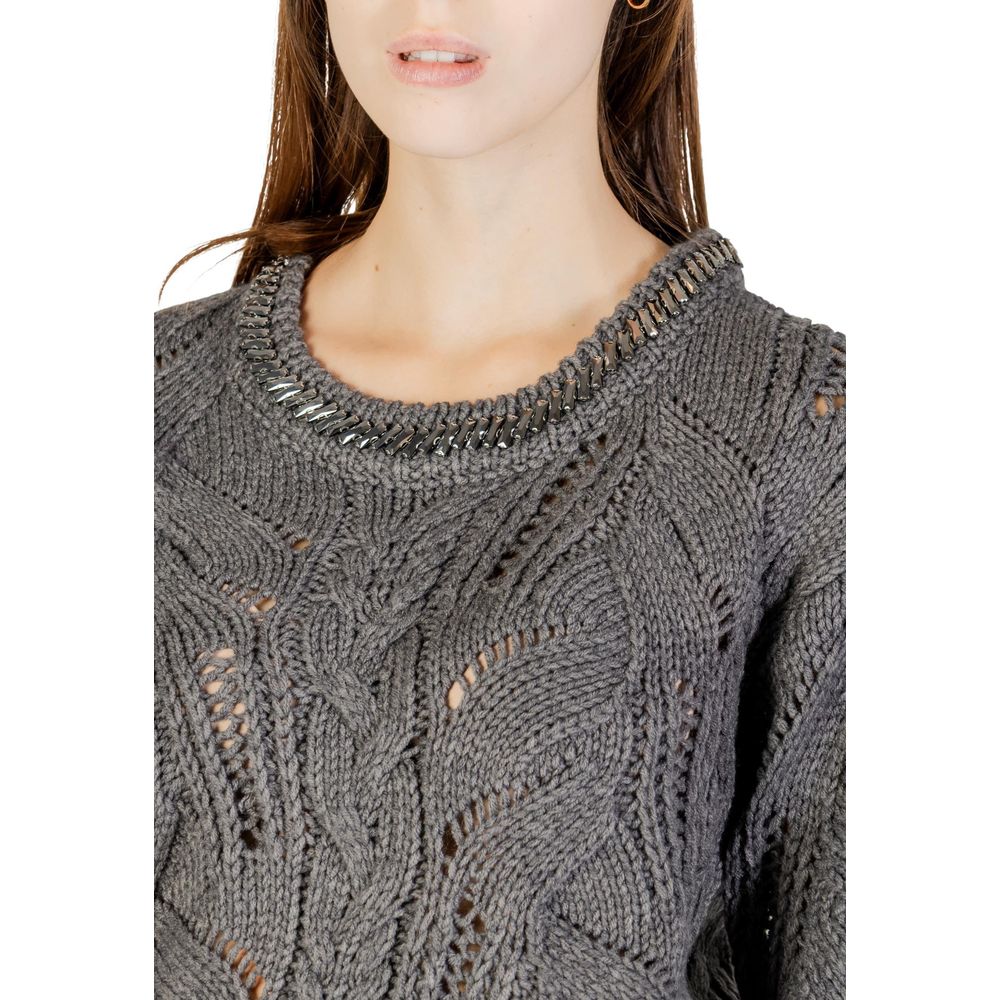 Liu Jo Grauer Marabou-Pullover