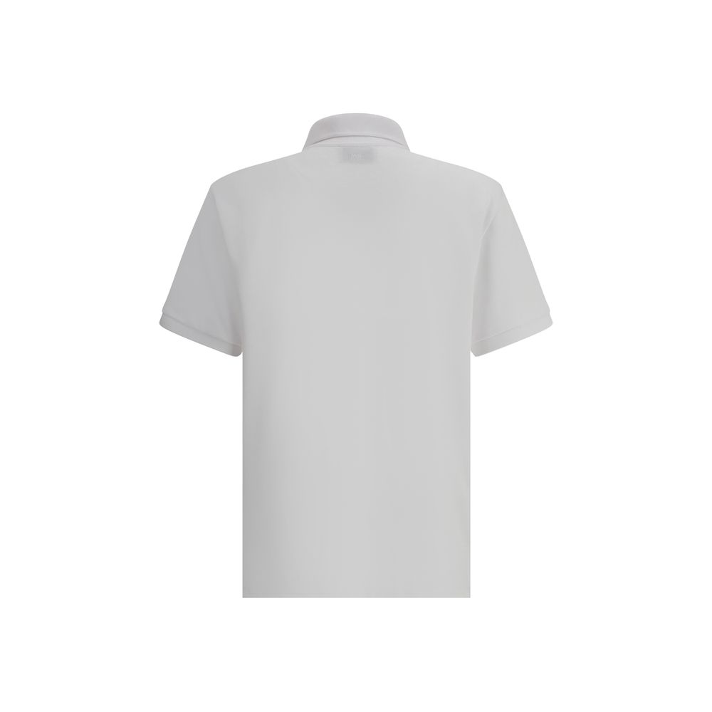 Ami Paris Weißes Baumwoll-Poloshirt