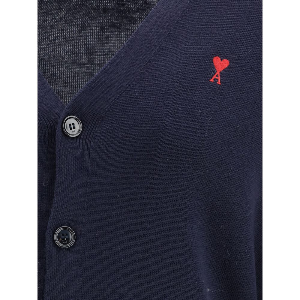 Ami Paris Blauer Wollcardigan