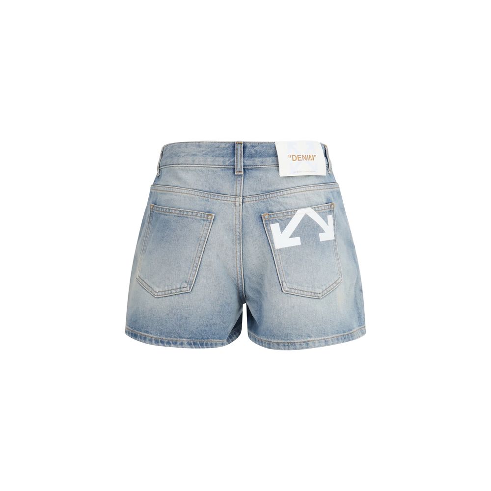 Off-White Blaue Jeans-Shorts