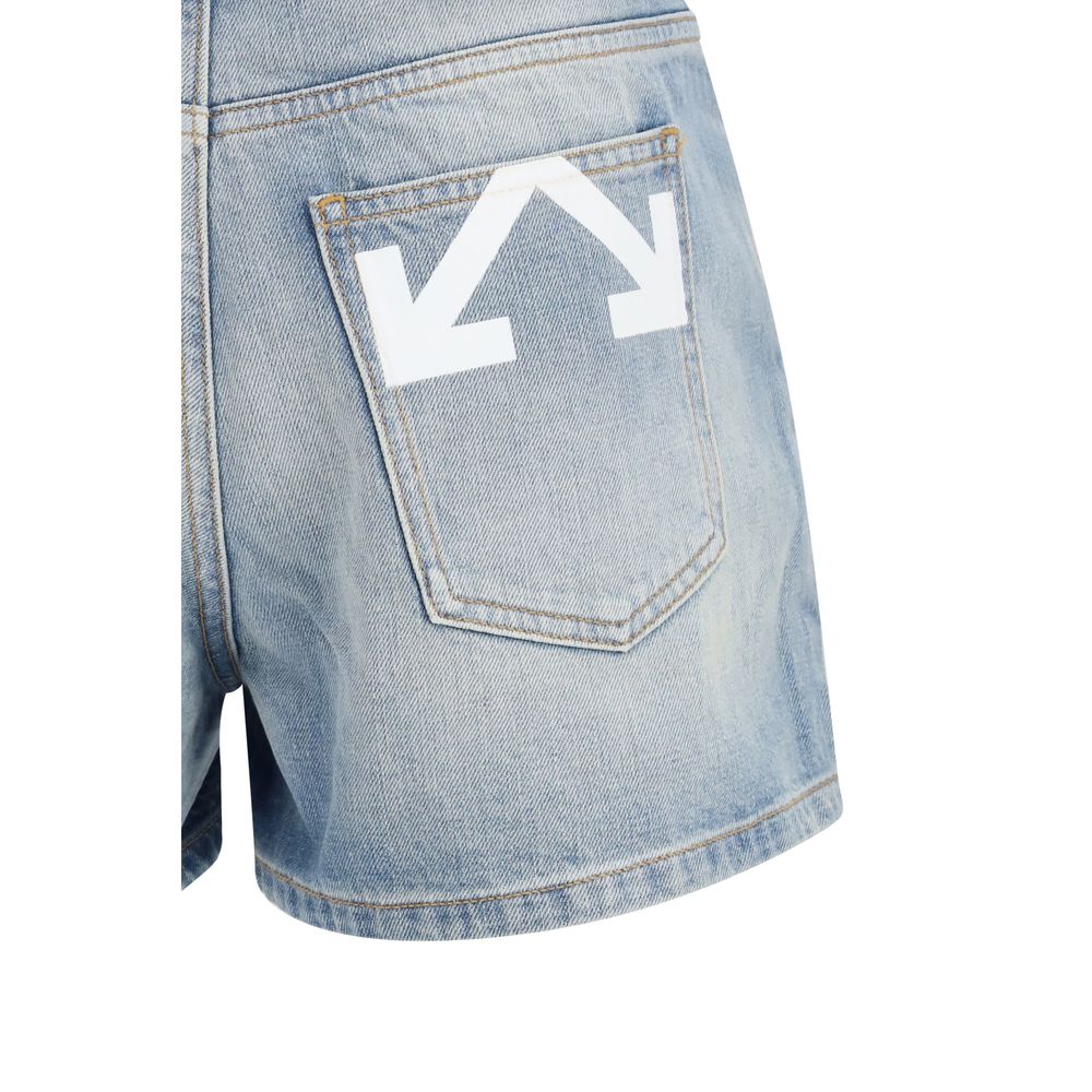 Off-White Blaue Jeans-Shorts