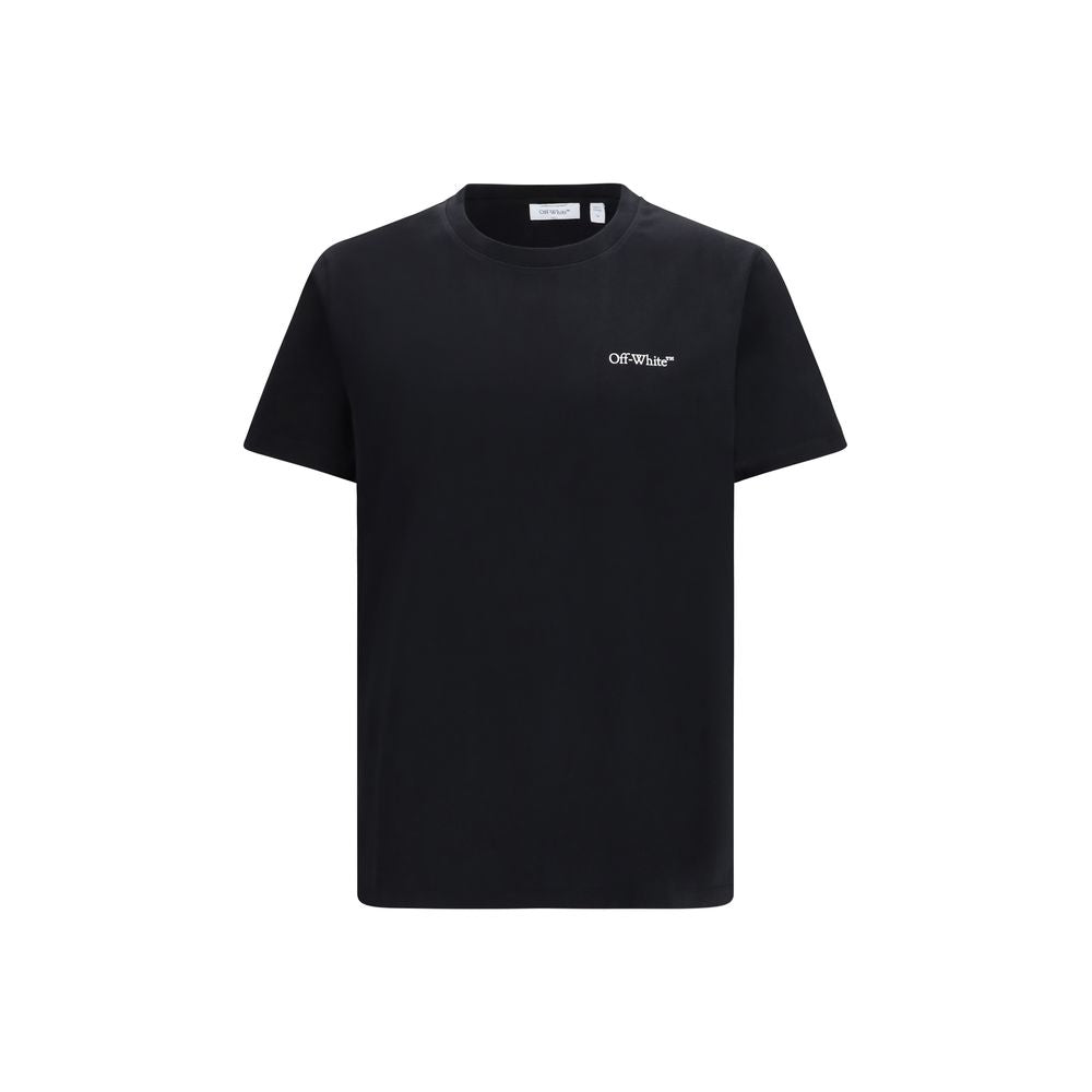 Off-White Schwarzes Baumwoll-T-Shirt