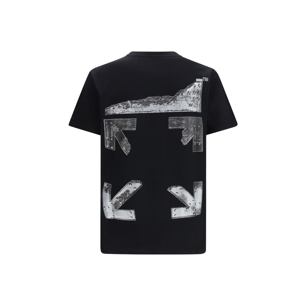 Off-White Schwarzes Baumwoll-T-Shirt