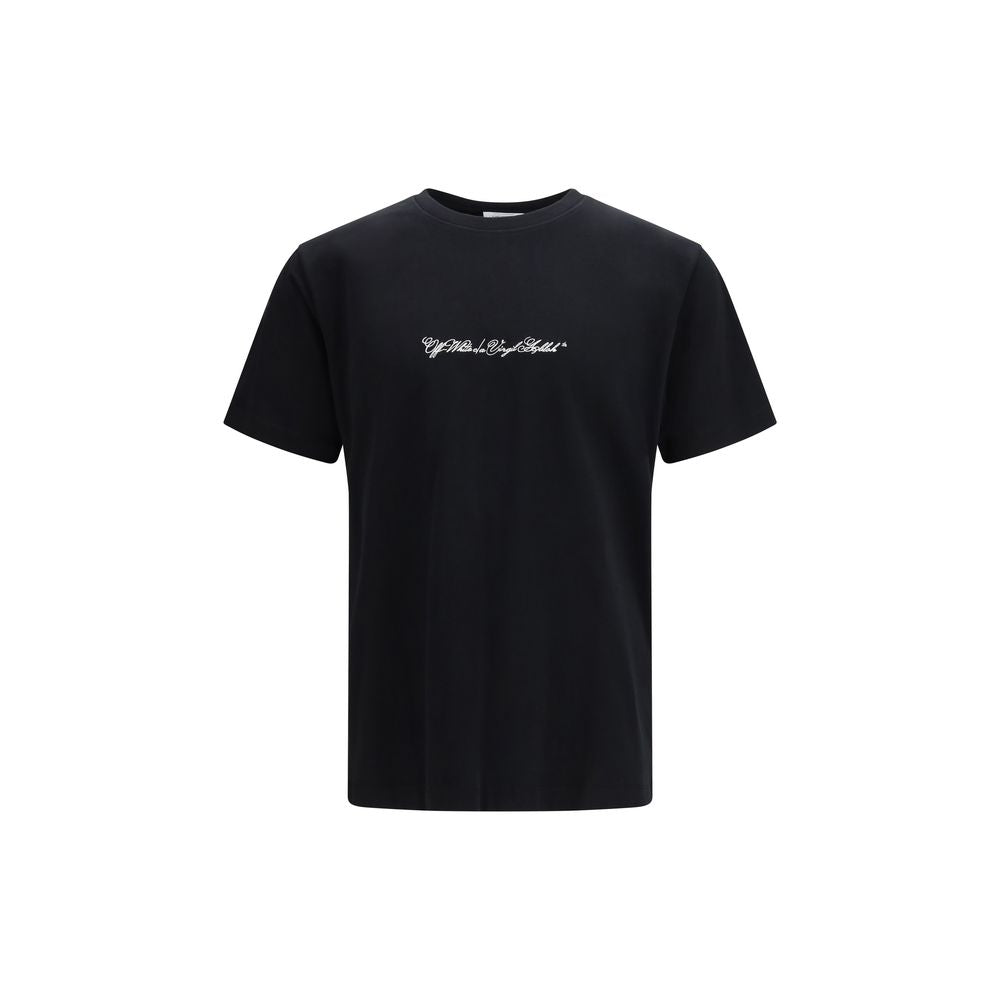 Off-White Schwarzes Baumwoll-T-Shirt