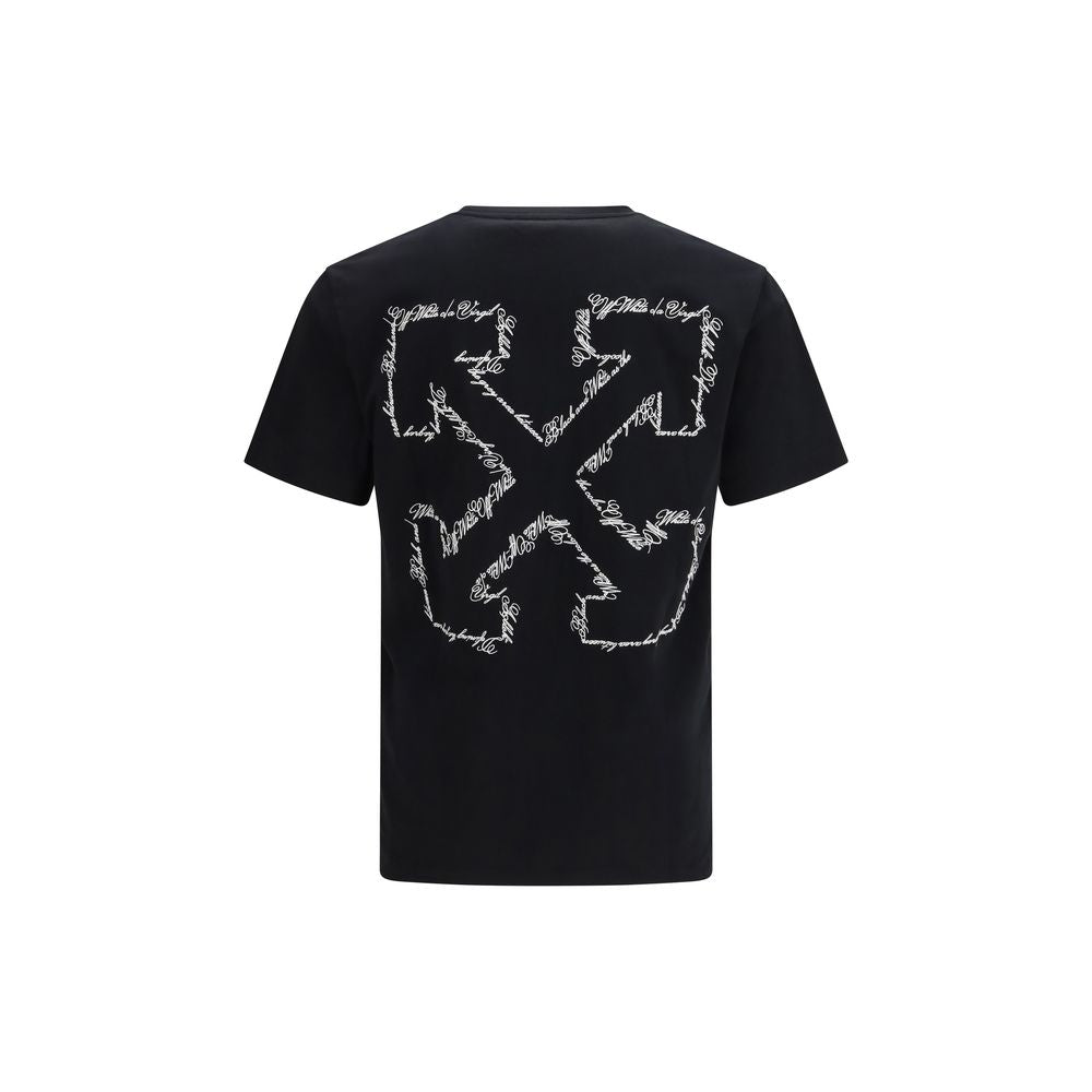 Off-White Schwarzes Baumwoll-T-Shirt