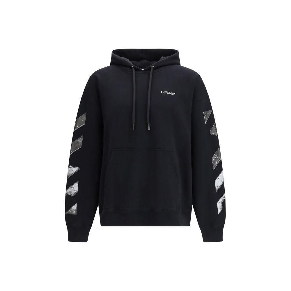 Off-White Schwarzer Baumwoll-Sweatshirt