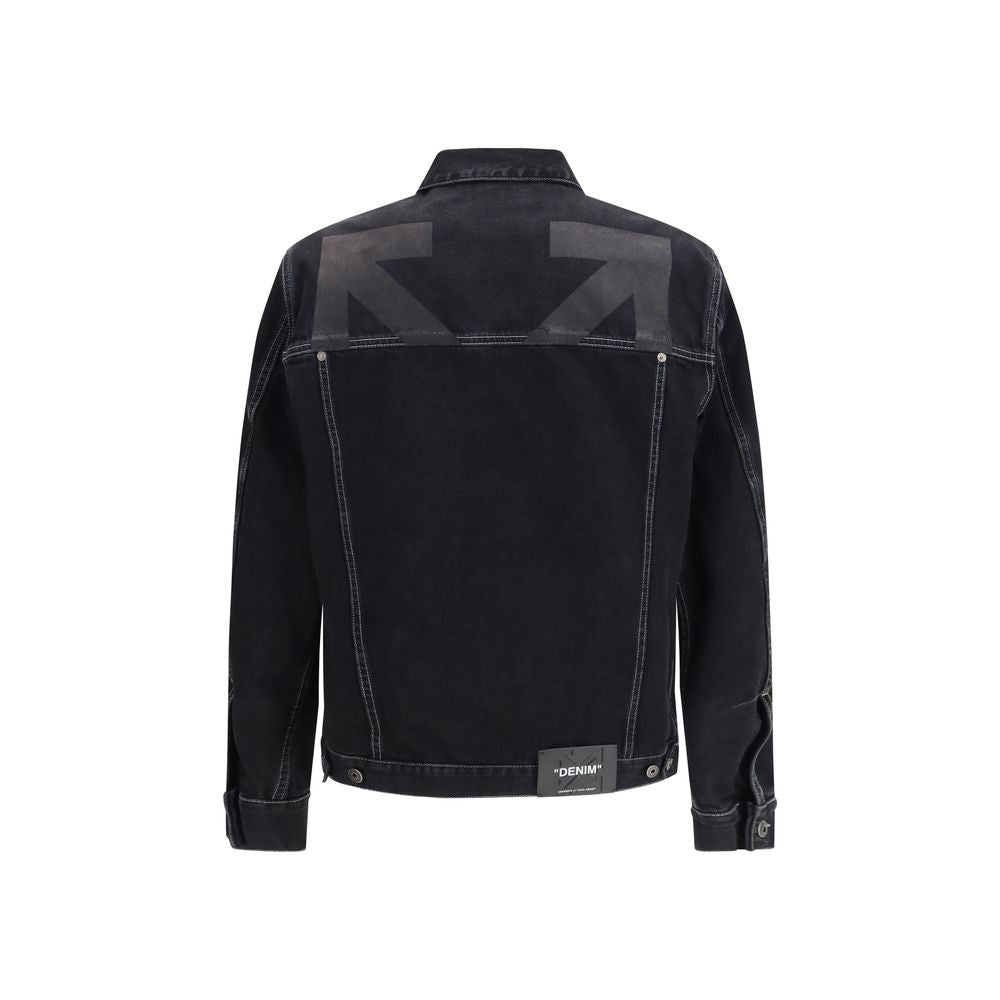 Off-White Schwarze Baumwoll-Denimjacke