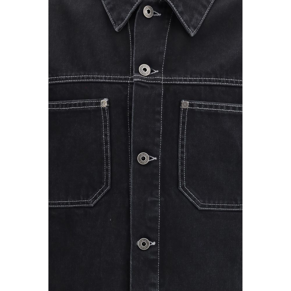 Off-White Schwarze Baumwoll-Denimjacke