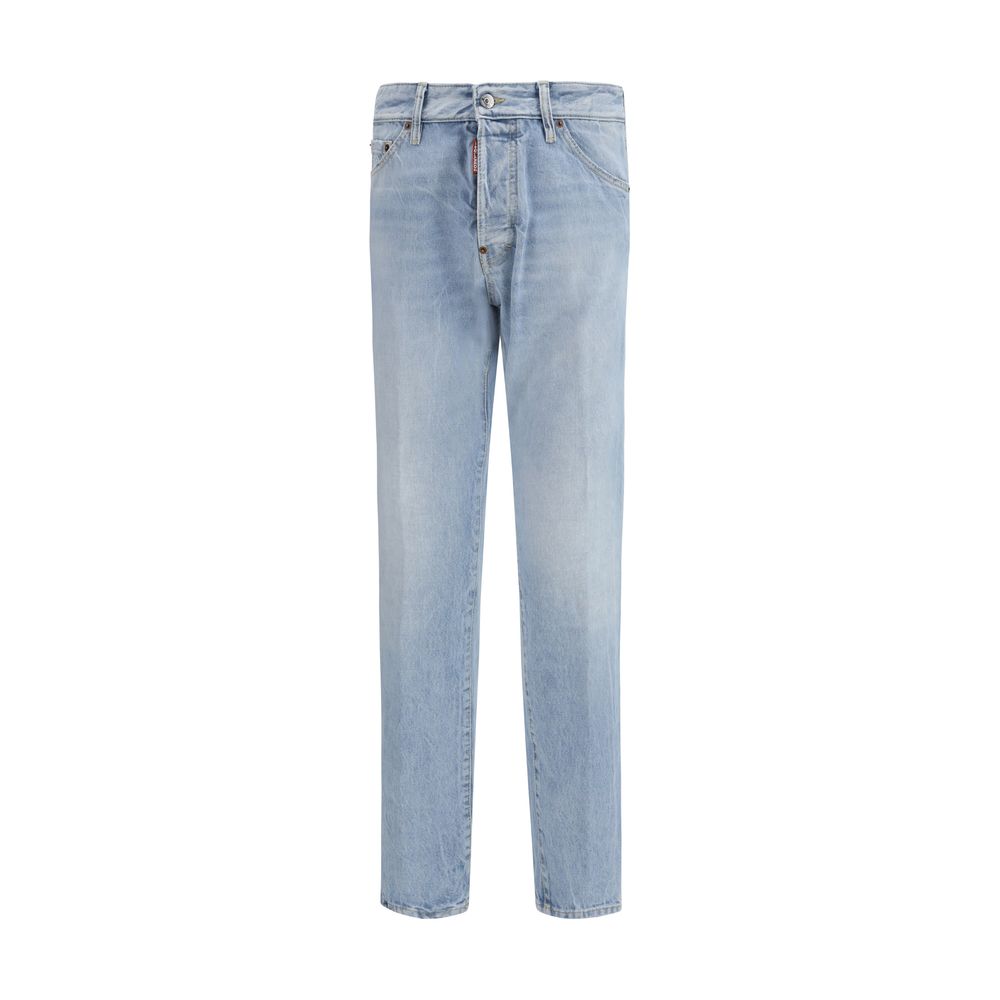 Dsquared² Blaue Baumwoll-Jeans mit geradem Bein