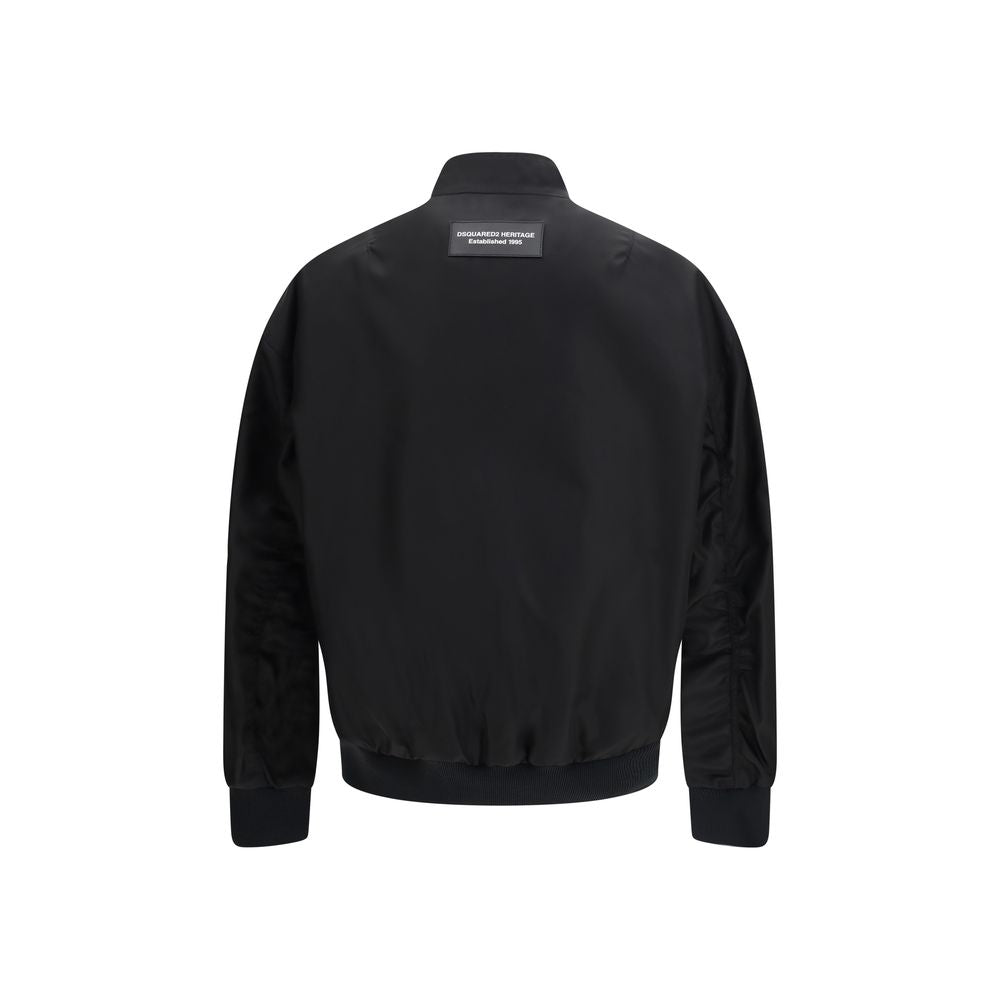 Dsquared² Schwarzer Polyamid-Bomber