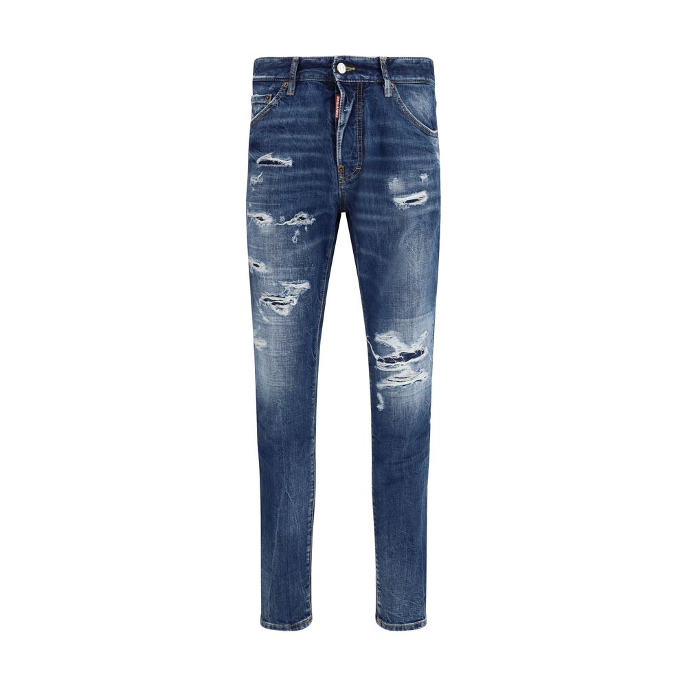 Dsquared² Blaue Baumwoll-Jeans im Slim Fit