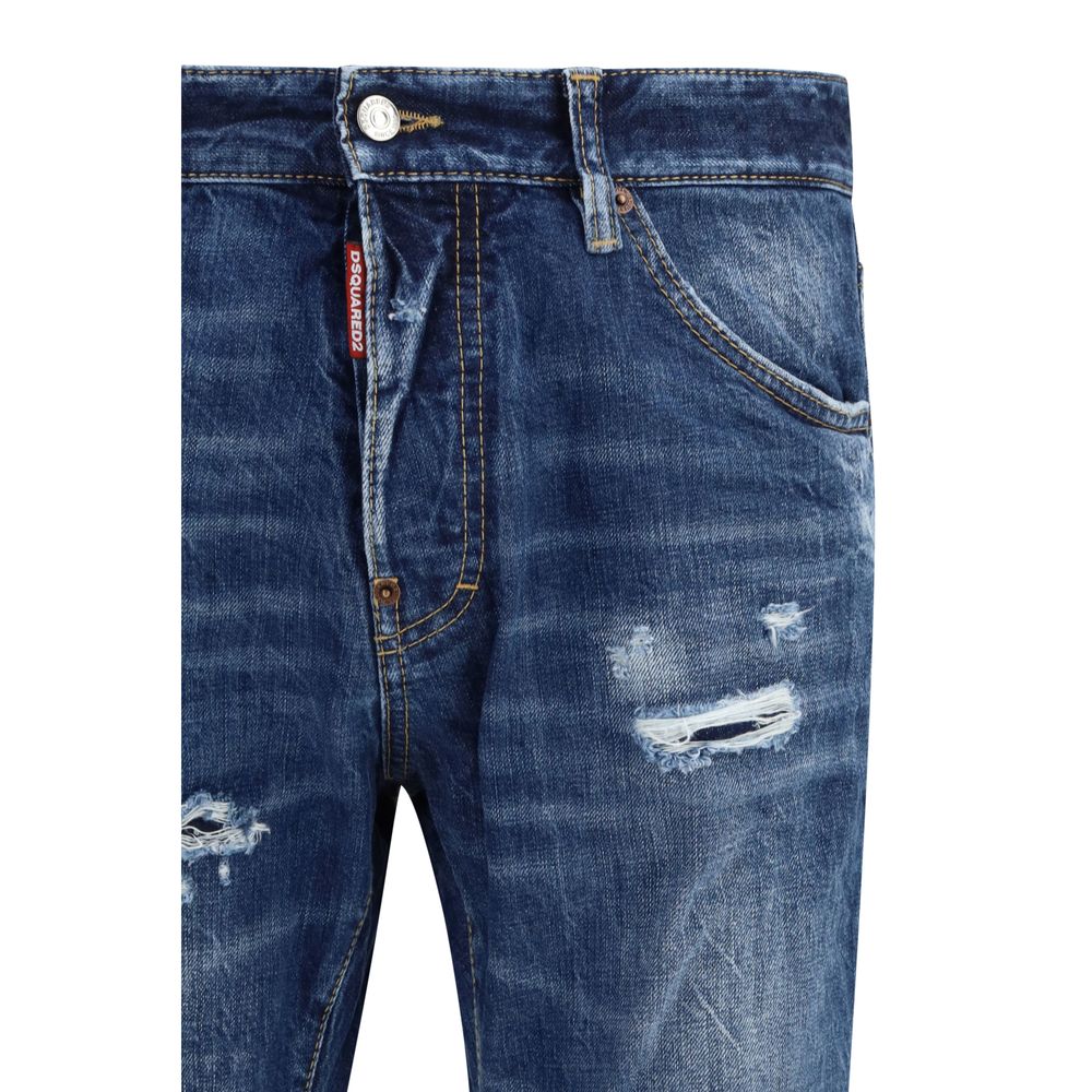 Dsquared² Blaue Baumwoll-Jeans im Slim Fit