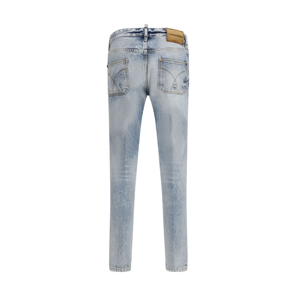 Dsquared² Blaue Baumwoll-Jeans mit geradem Bein