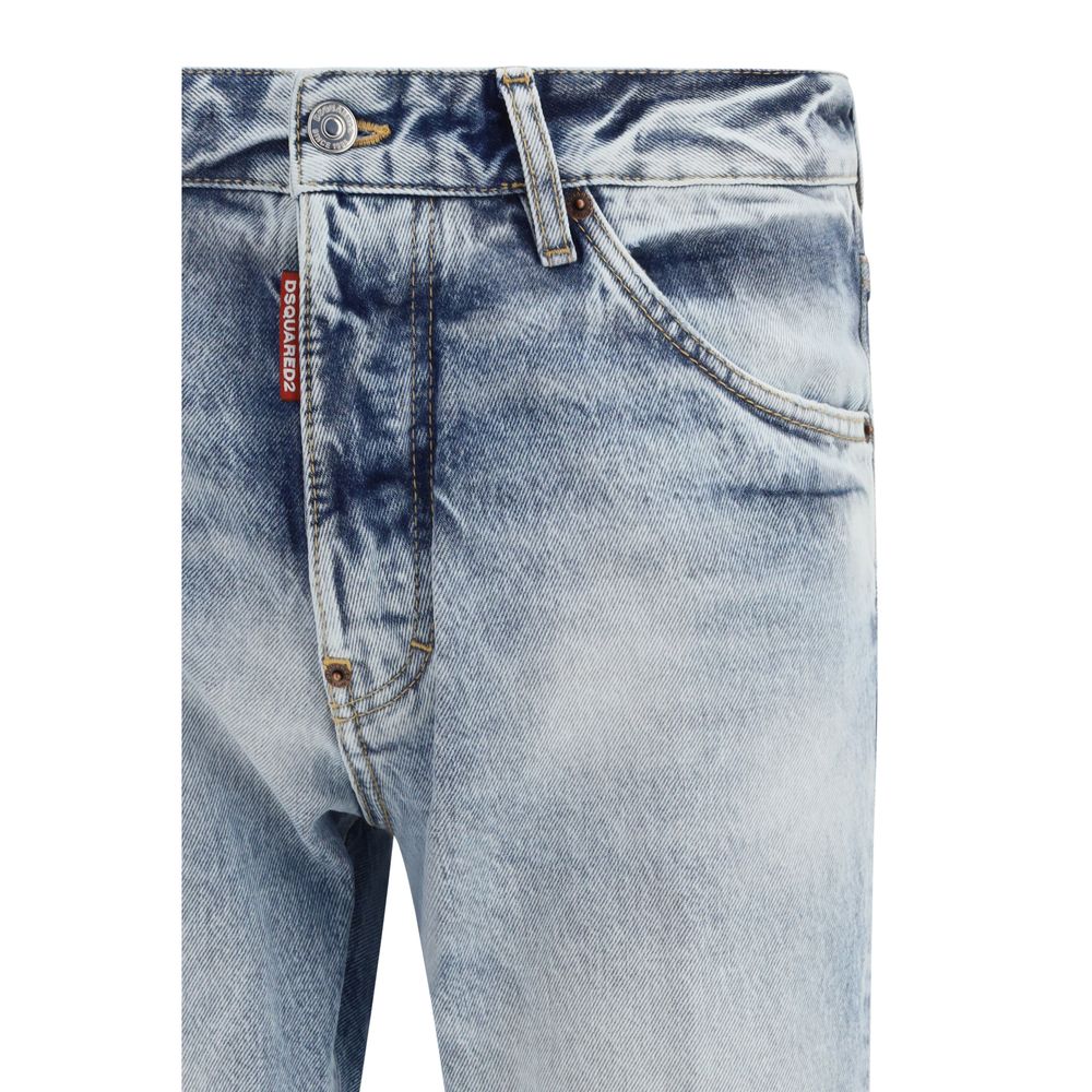 Dsquared² Blaue Baumwoll-Jeans mit geradem Bein
