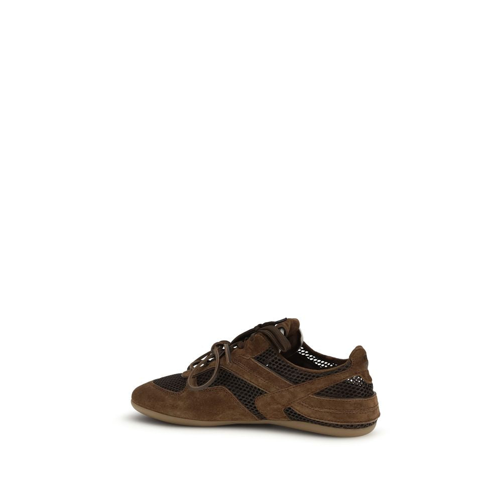Miu Miu Braune Kalbsleder Bos Taurus Sportschuhe