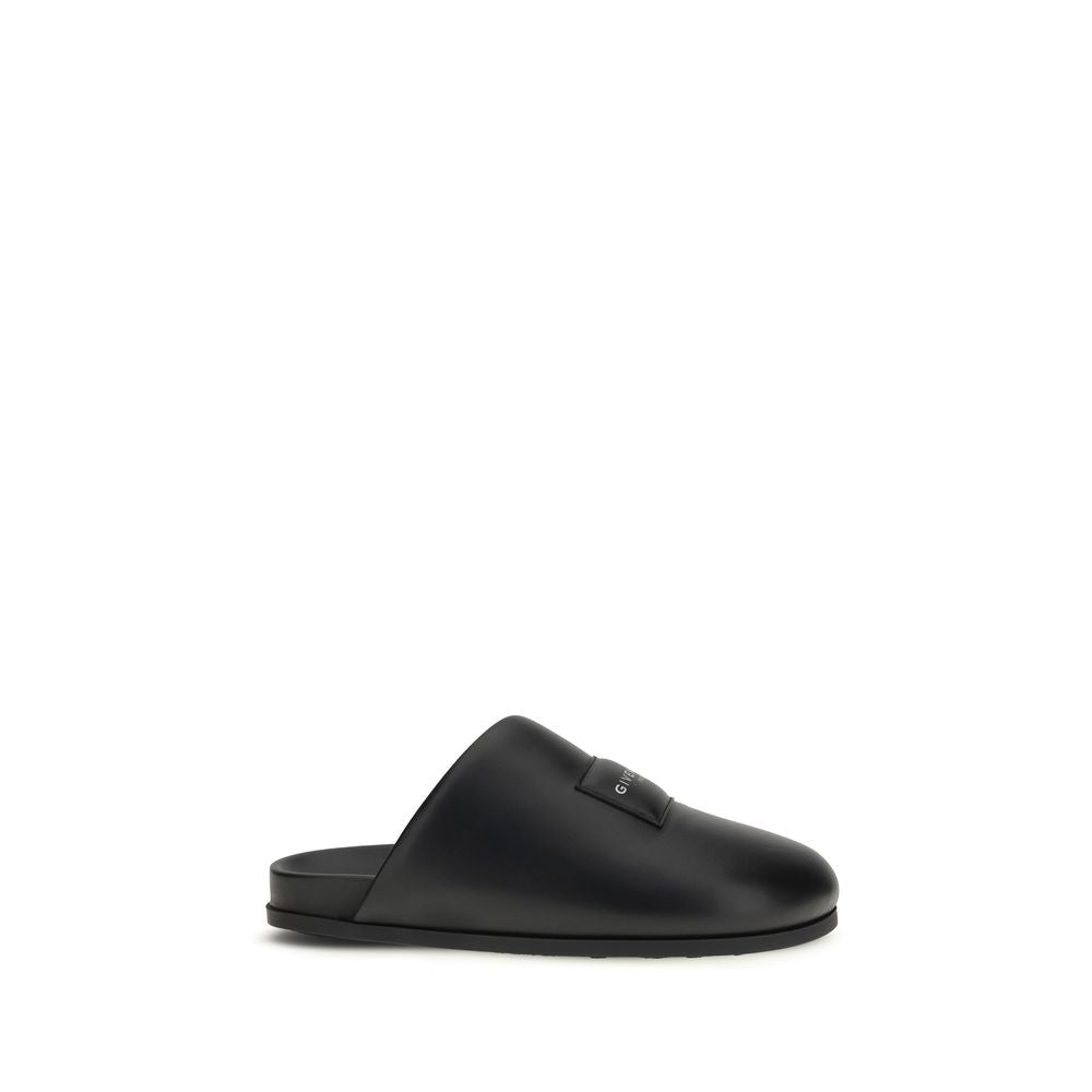 Givenchy Schwarze Bos Taurus Mules aus Kalbsleder