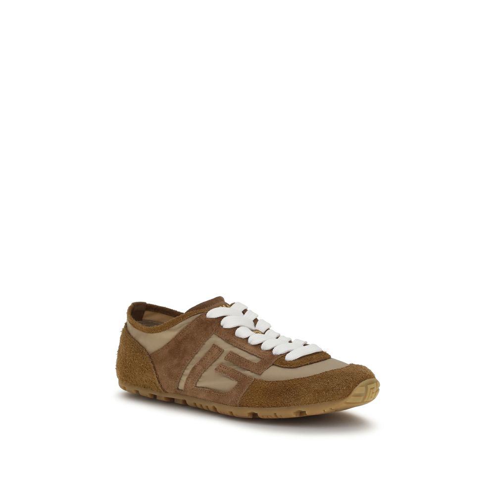 Balmain Beige Kalbsleder Bos Taurus Athletic Sneaker