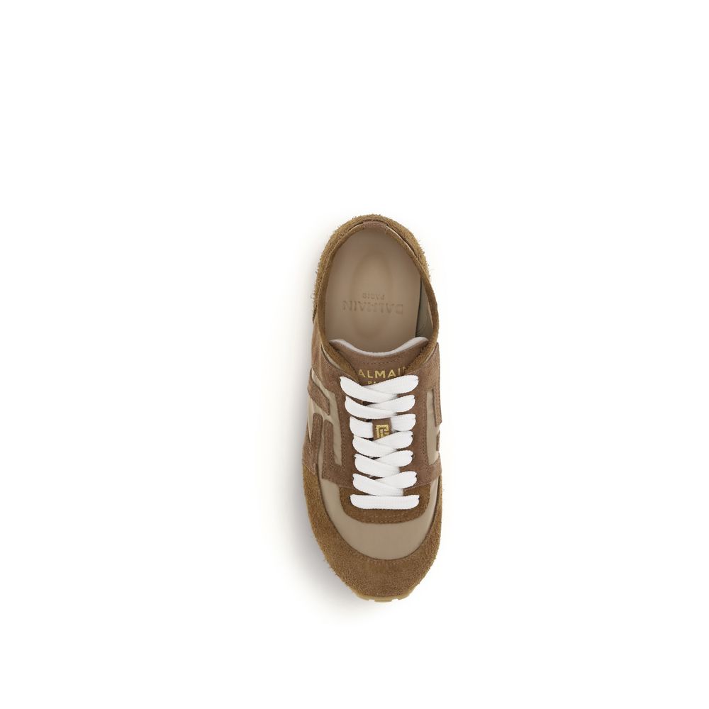 Balmain Beige Kalbsleder Bos Taurus Athletic Sneaker
