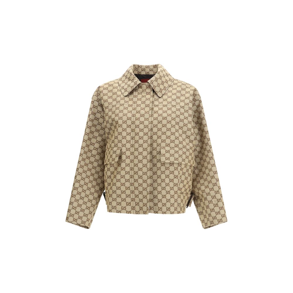 Gucci Beige Baumwoll Bomberjacke