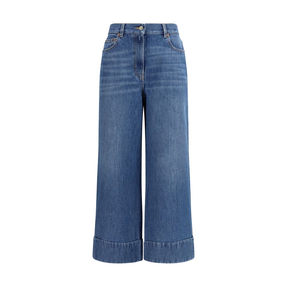 Valentino Blaue Baumwolljeans Denim