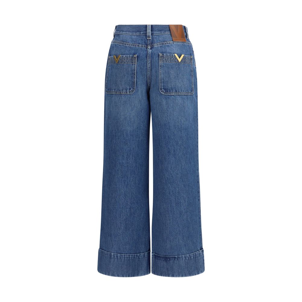 Valentino Blaue Baumwolljeans Denim