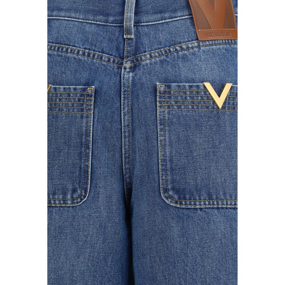 Valentino Blaue Baumwolljeans Denim