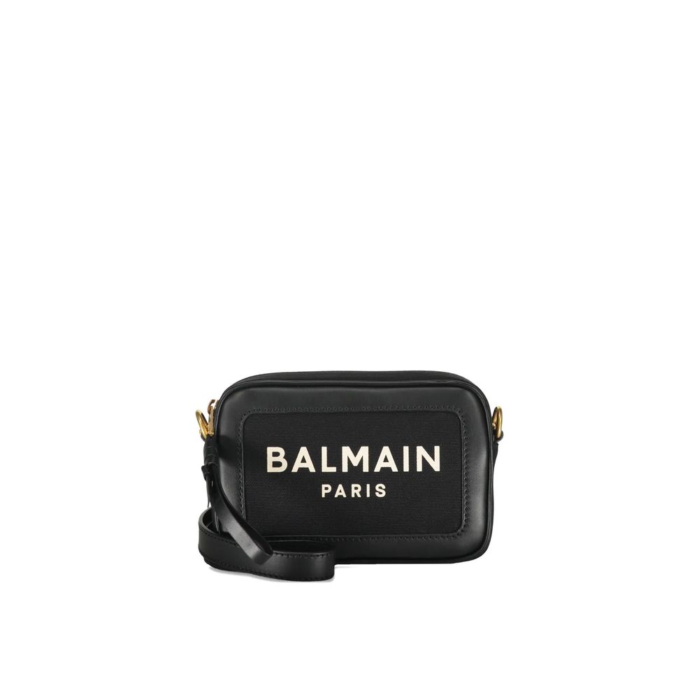 Balmain Schwarze Schultertasche aus Baumwolle