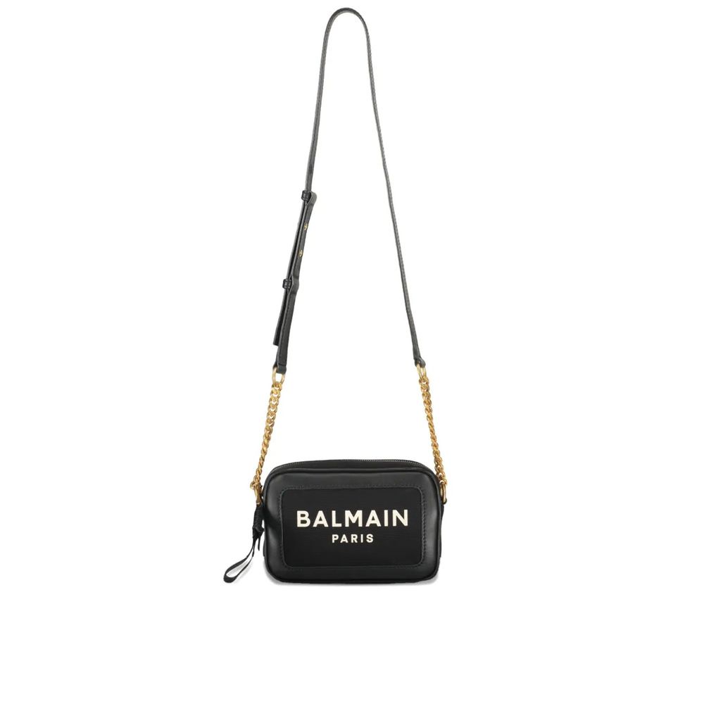 Balmain Schwarze Schultertasche aus Baumwolle