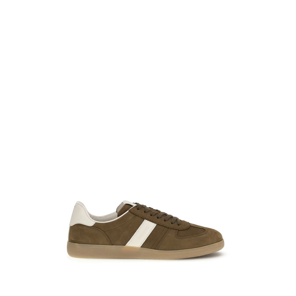 Tom Ford Braune Kalbsleder Bos Taurus Low-Top-Sneaker