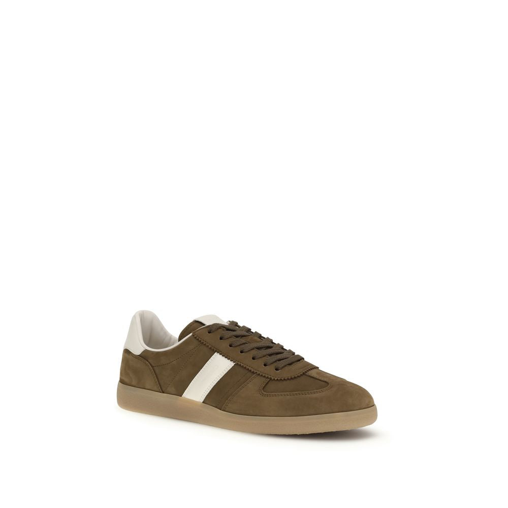 Tom Ford Braune Kalbsleder Bos Taurus Low-Top-Sneaker