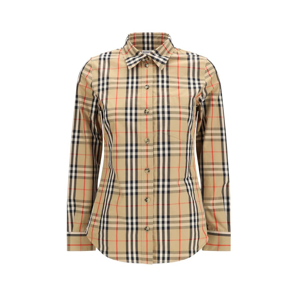 Burberry Mehrfarbiges Baumwollhemd mit Muster