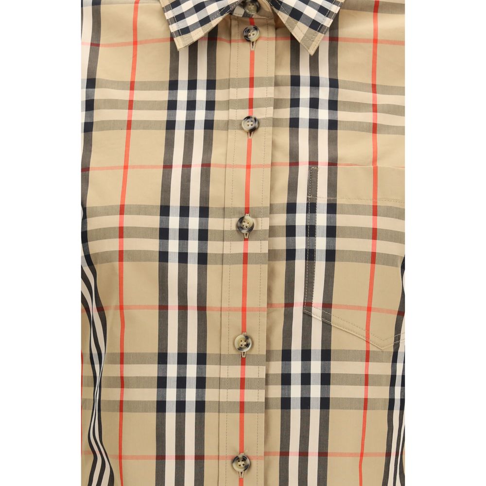 Burberry Mehrfarbiges Baumwollhemd mit Muster