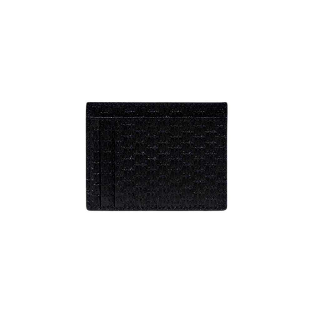 Armani Exchange Schwarzes Leder Portemonnaie