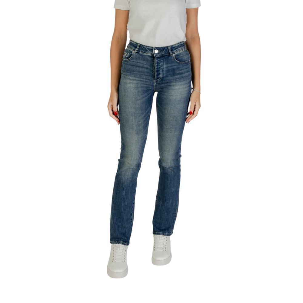 Armani Exchange Blaue Baumwoll-Röhrenjeans