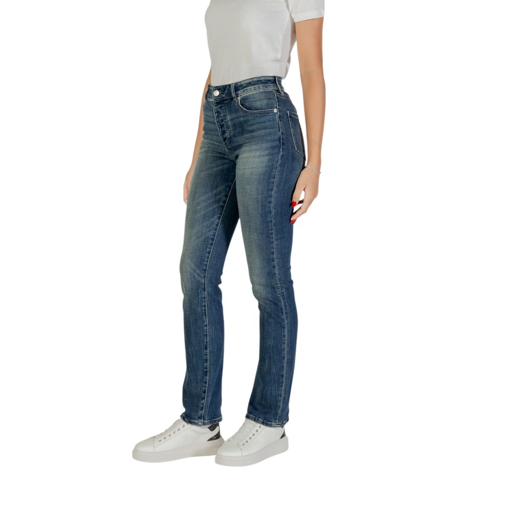 Armani Exchange Blaue Baumwoll-Röhrenjeans
