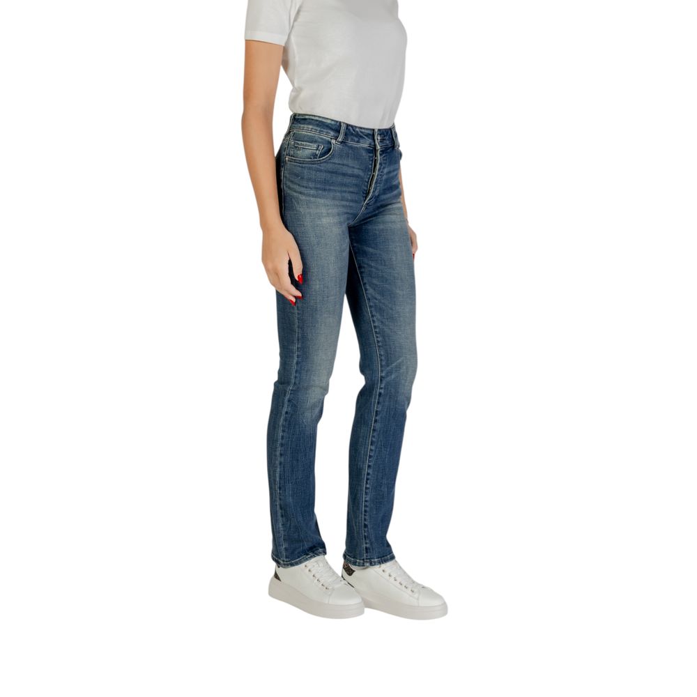 Armani Exchange Blaue Baumwoll-Röhrenjeans