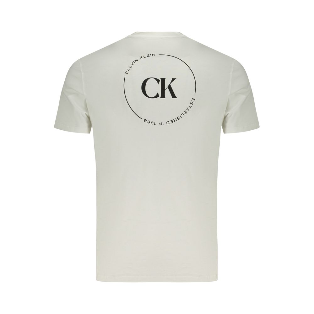 Calvin Klein Bianco Baumwoll-T-Shirt für Herren
