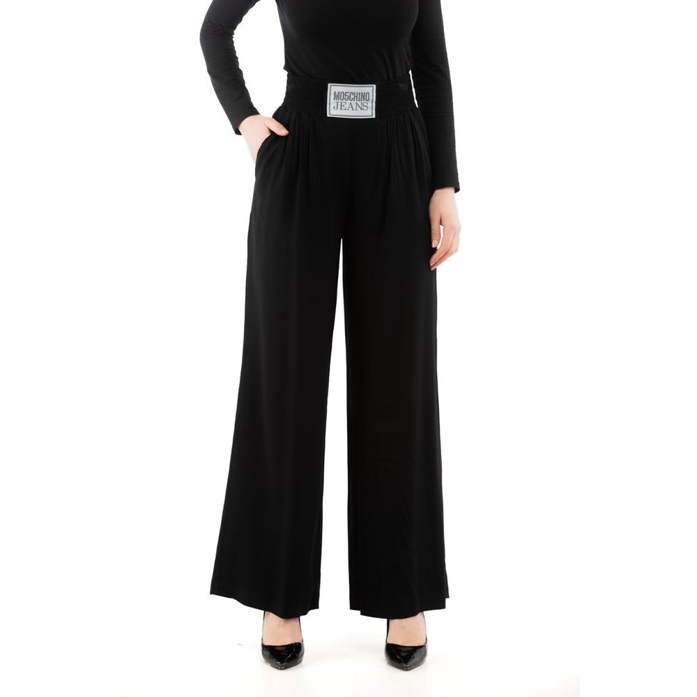 Moschino Schwarze Marabou Casual Hose