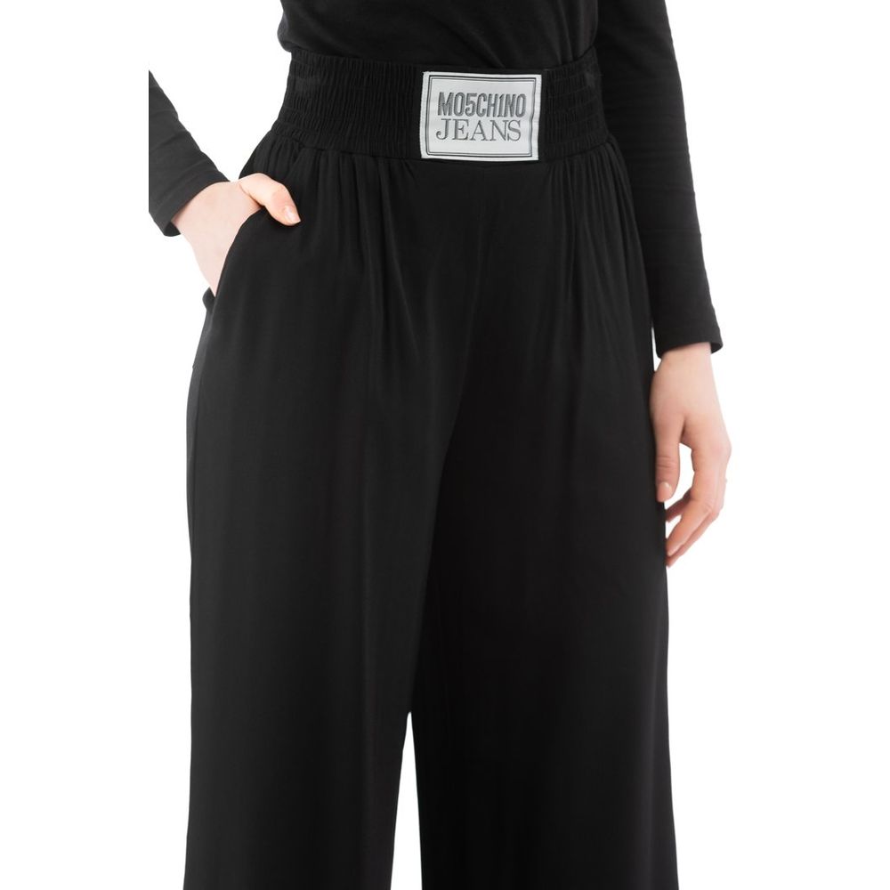 Moschino Schwarze Marabou Casual Hose