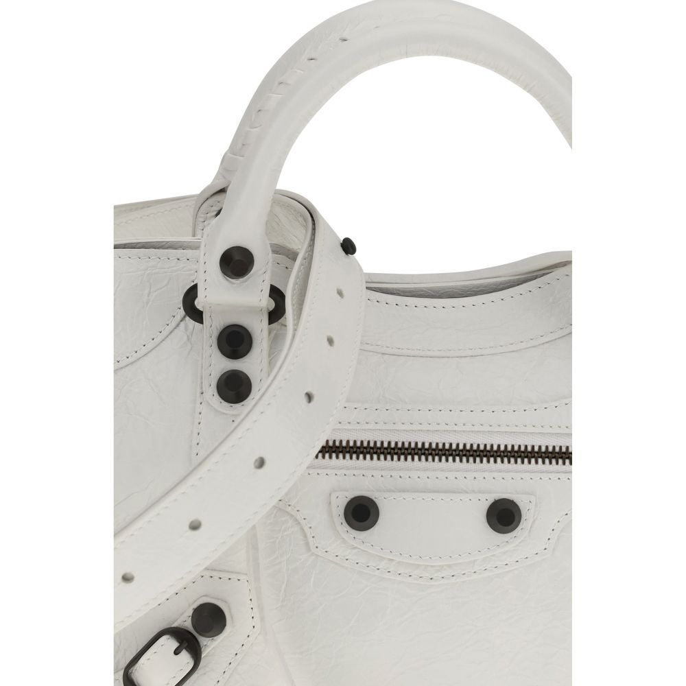 Balenciaga Weiße Kalbsleder Bos Taurus Handtasche