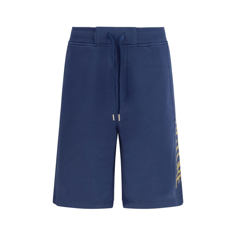 Versace Jeans Blaue Baumwoll-Bermudashorts