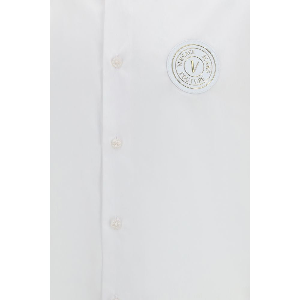 Versace Jeans Weißes Baumwoll-T-Shirt mit kurzen Ärmeln