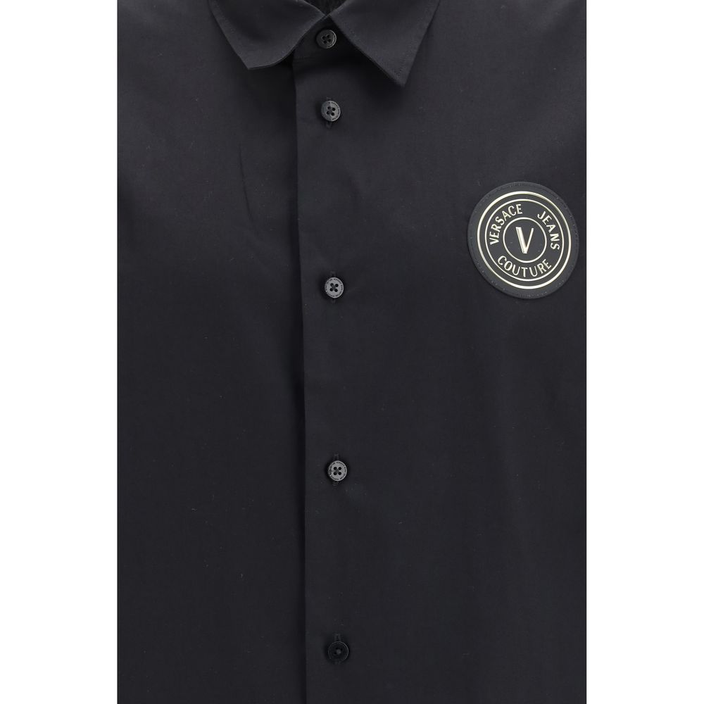 Versace Jeans Schwarzes Baumwollhemd