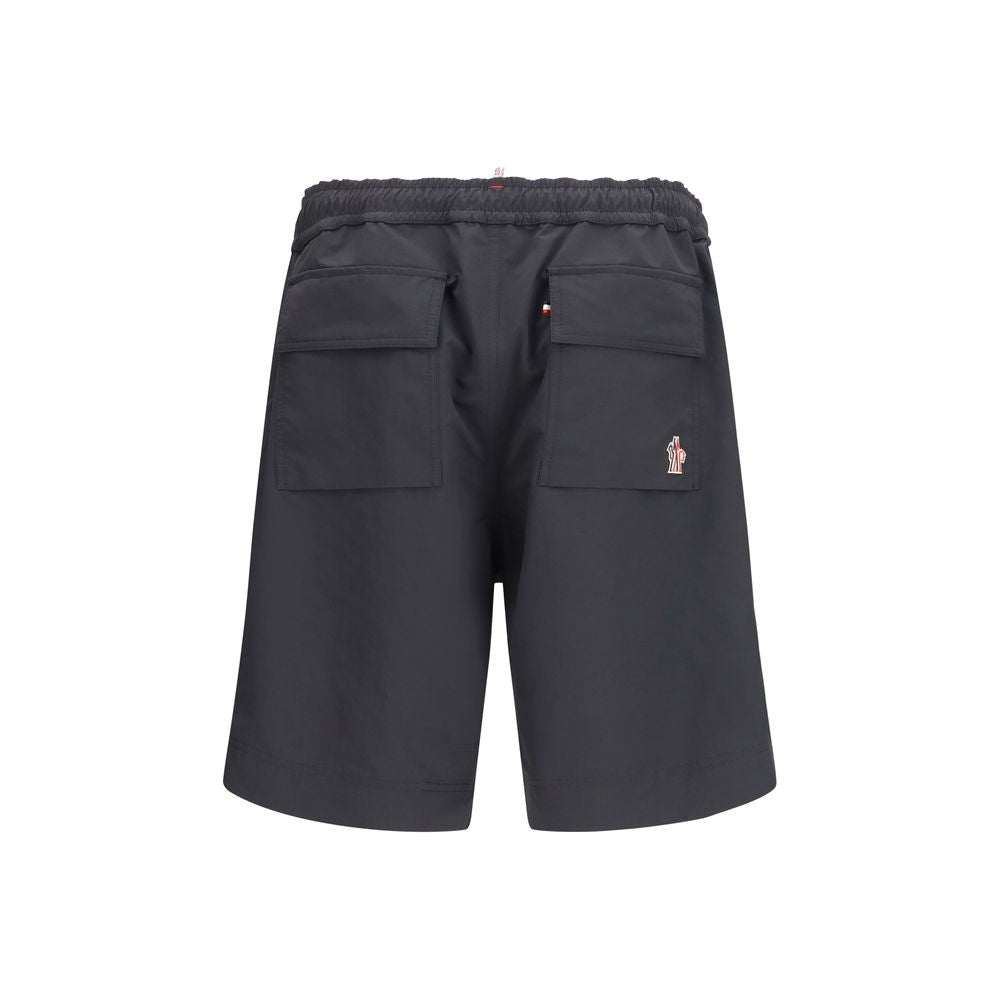 Moncler Grenoble Schwarze Bermuda-Shorts aus Polyester