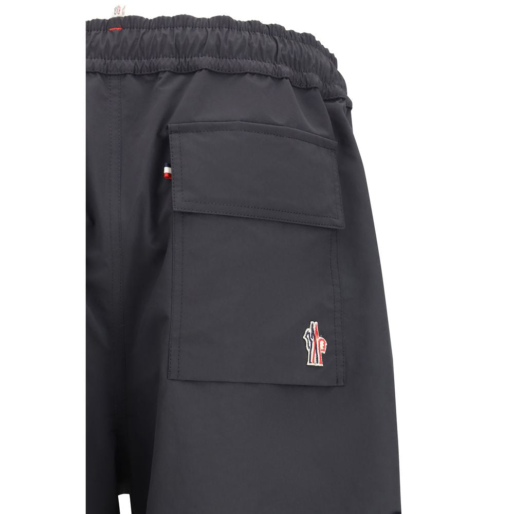 Moncler Grenoble Schwarze Bermuda-Shorts aus Polyester