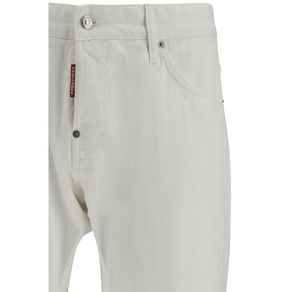 Dsquared² Weiße Slim Fit Jeans aus Baumwolle